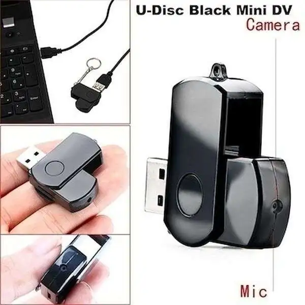 Clé USB Caméra Espion Détecteur de Mouvement 32 Go Max Détection Clef