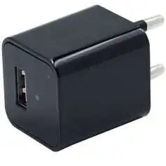 Chargeur USB camera espion HD 1080P à détecteur de mouvement noir