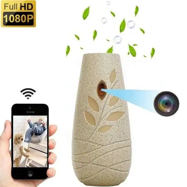 Plante artificielle caméra espion WiFi HD 1080P - Vision à