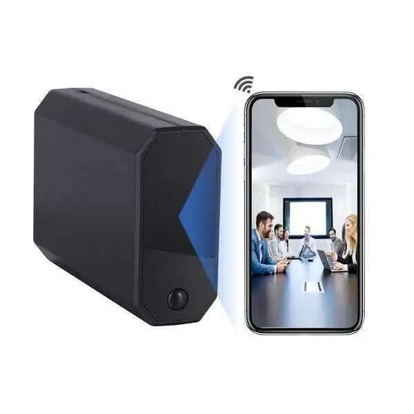 Active Media Concept Mini caméra Espion WiFi discrète avec Vision Nocturne  et Enregistrement HD Autonome à intégrer, microSD 128 Go Incluse