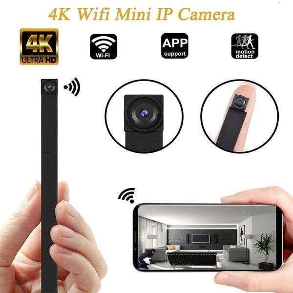 Caméra de surveillance interieur / exterieur - Mini Caméra Espion, Caméra  de Surveillance 4K HD WiFi Résolution Réglable