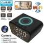 Réveil Caméra espion cachée Wifi 1080P Horloge et Chargeur induction