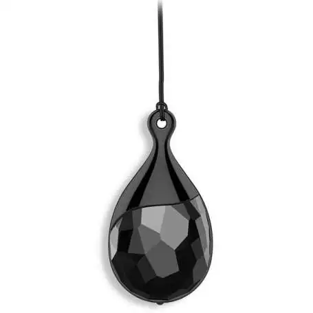 Pendentif ovale noir mouchard 8Go à détecteur vocal