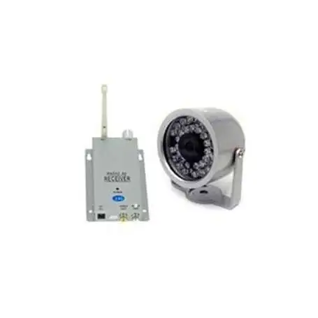 Kit caméra de surveillance sans fil à tête rotative avec récepteur
