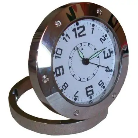 Horloge de table ronde avec surveillance caméra cachée