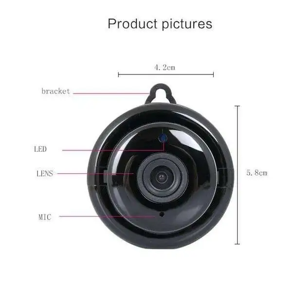 Détecteur de Fumée Caméra Espion HD 1080p LED IR Caméra Cachée Capteur de  Mouvement 4Go WiFi