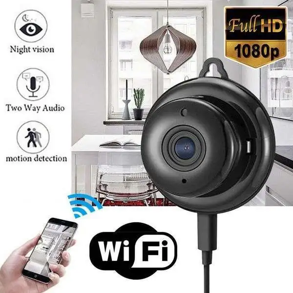 Détecteur de Fumée Caméra Espion HD 1080p Capteur de Mouvement Vision  Infrarouge Wifi