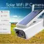 Camera de surveillance Wifi et IP étanche avec panneau solaire et batterie sans fil