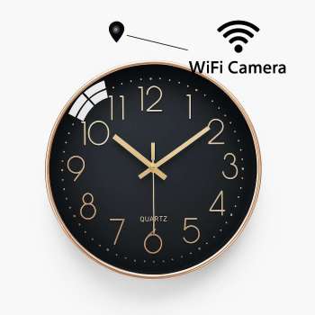 Une surveillance discrète derrière une horloge murale à caméra espion HD 1080P Wifi